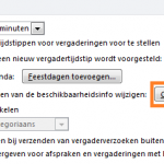 Outlook 2010 - Opties voor beschikbaarheidsinfo